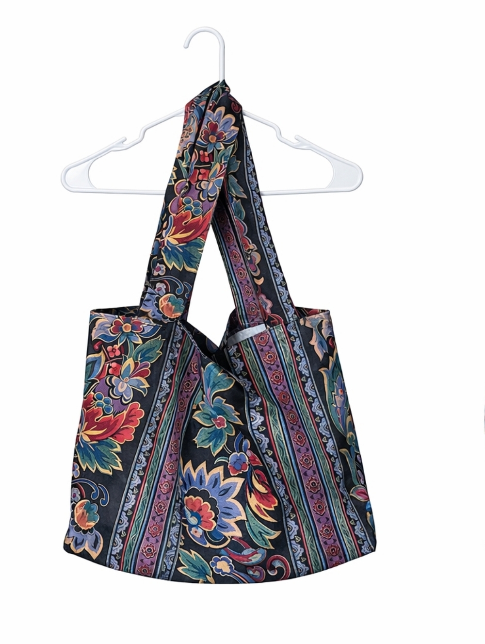 Floral Print Knot Handle Tote Bag in Multicolor - Picture 3 of 5